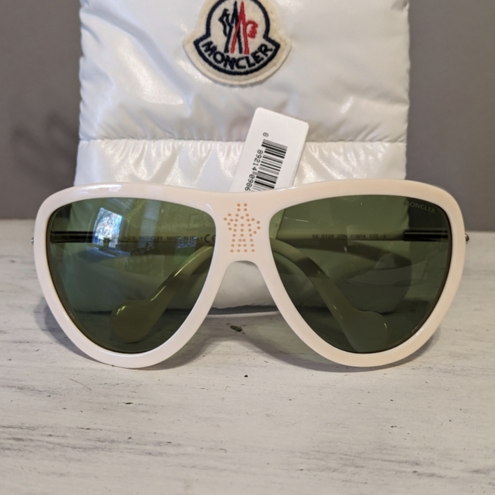 NEW Moncler Polarized Lens Aviator Sunglasses ML 0128